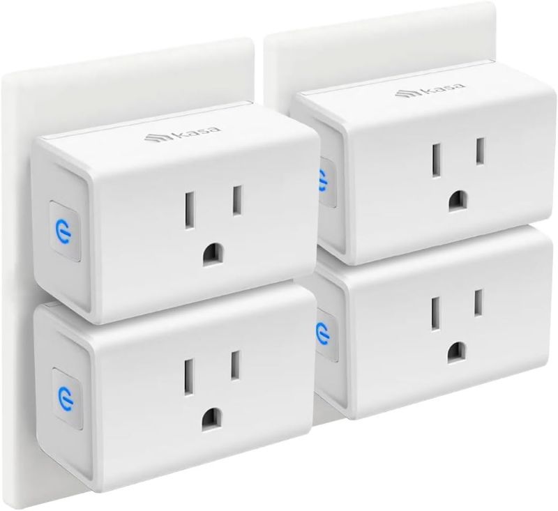 Photo 1 of Kasa Smart Plug Mini 15A, Smart Home Wi-Fi Outlet Works with Alexa, Google Home & IFTTT, No Hub Required, UL Certified, 2.4G WiFi Only, 4-Pack(EP10P4) , White
