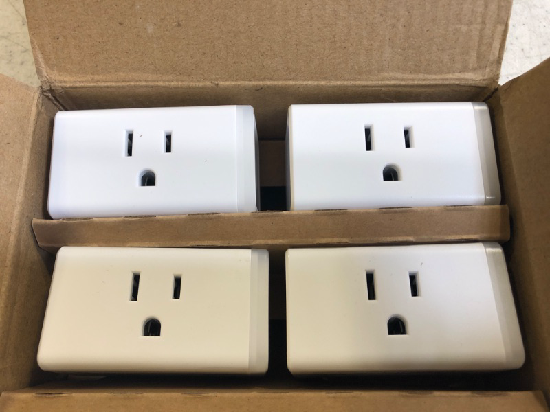 Photo 2 of Kasa Smart Plug Mini 15A, Smart Home Wi-Fi Outlet Works with Alexa, Google Home & IFTTT, No Hub Required, UL Certified, 2.4G WiFi Only, 4-Pack(EP10P4) , White
