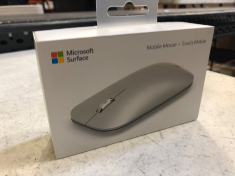 Photo 3 of Microsoft Modern Mobile Mouse - Glacier - Comfortable Right/Left Hand Use with Metal Scroll Wheel, Wireless, Bluetooth for PC/Laptop/Desktop, works with Mac/Windows 8/10/11 Computers
