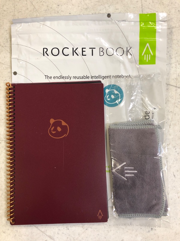 Photo 2 of Rocketbook Smart Reusable Notebook, Executive Size Panda Planner with Daily, Weekly, & Monthly Pages, Scarlet Sky, (6" x 8.8") Scarlet Sky Executive Planner