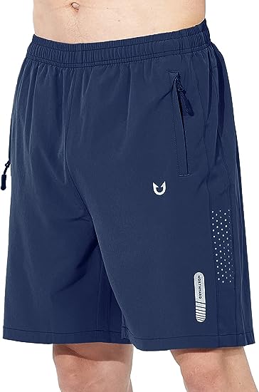 Photo 1 of Men's Athletic Hiking Shorts Quick Dry Workout Shorts 7" Lightweight Sports Gym Running Shorts Basketball Training SIZE XL 