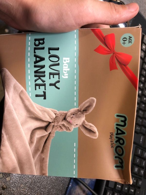 Photo 2 of Baby Gift Bunny Security Blanket Loveys for Babies, New Born Gift Ideas for Boys and Girls, Baby Security Blanket with Stuffed Animal, Cuddle Blanket Snuggle Soft Baby Blanket, Baby Gifts Unisex