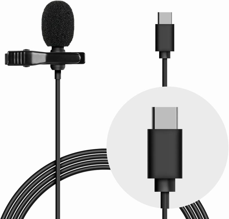 Photo 1 of Lavalier Microphone for Android - Easy Clip on Microphone - Lapel Microphone - omnidirectional Microphone for Android - Tiny Microphone with Clip - lav mic - Lapel mic - Microphone lavalier -- 2 COUNT -- 
