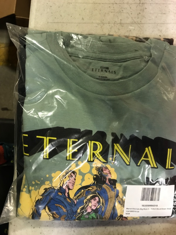 Photo 2 of Marvel Avengers Shang-Chi and The Legend of The Ten Rings Eternals Loki 2 Pack T-Shirts Little Kid to Big Kid 18-20 Black / Green