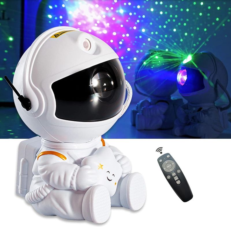 Photo 1 of Cabwlrry Astronaut Star Projector Galaxy Light Astronomical Galaxy Light Bedroom Projector Bedroom Projector Children Lights for Bedroom Night Light Projector Christmas Birthday Valentine's Day Gifts
