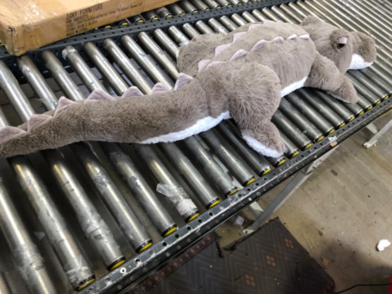 Photo 2 of MorisMos Giant Alligator Stuffed Animal, Soft Large Alligator Plush Toy 67 inch Stuffed Crocodile Gifts for Kids Boys Girls
