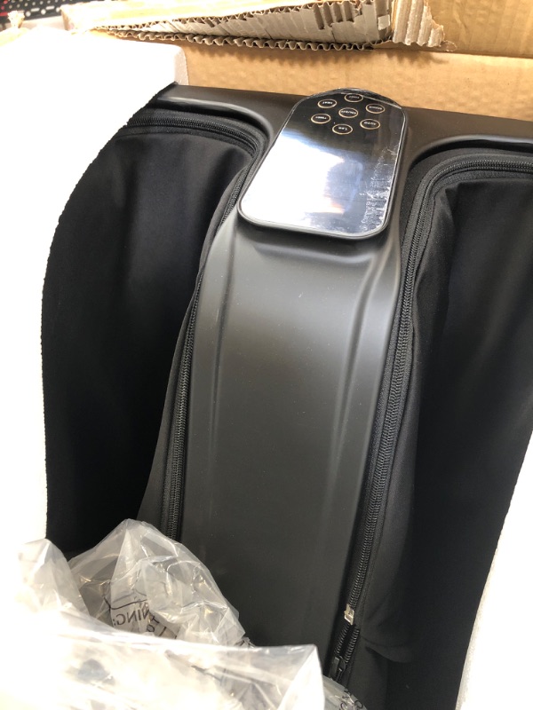 Photo 3 of Shiatsu Heated Foot and Calf Massager Machine to Relieve Sore Feet, Ankles, Calfs and Legs, Deep Kneading Therapy, Relaxation Vibration and Rolling & Stimulates Blood Circulation Black