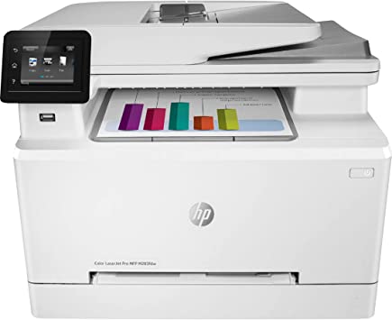 Photo 1 of HP Color LaserJet Pro M283fdw Wireless All-in-One Laser Printer, Remote Mobile Print, Scan & Copy, Duplex Printing, Works with Alexa (7KW75A), White
