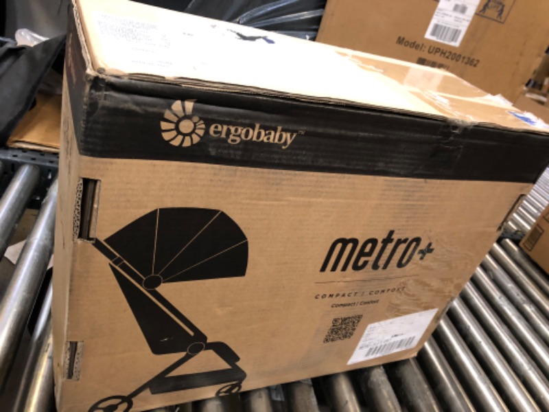 Photo 2 of Ergobaby Metro+ Compact Baby Stroller, Lightweight Umbrella Stroller Folds Down for Overhead Airplane Storage (Carries up to 50 lbs), Car Seat Compatible, Slate Grey