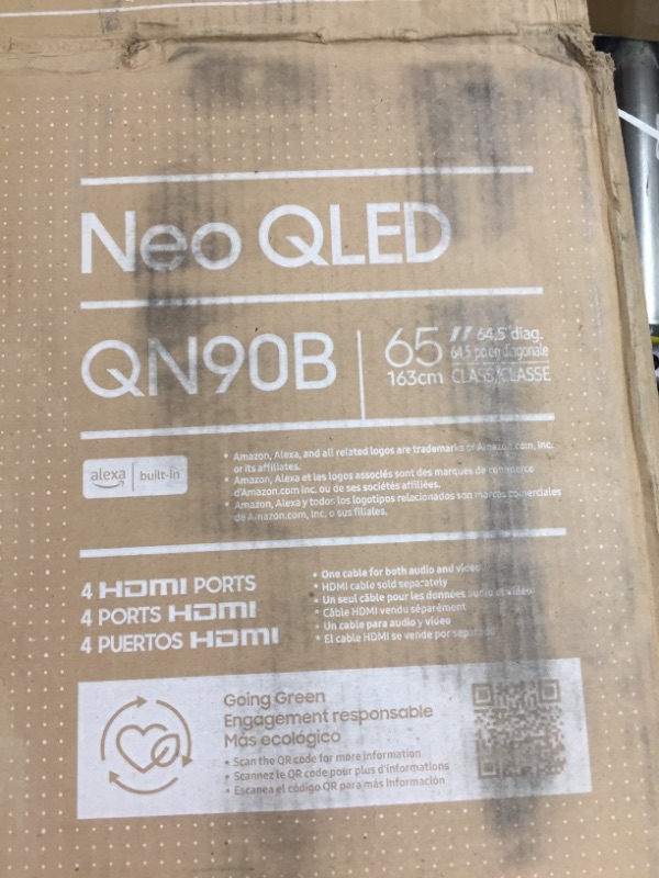 Photo 2 of SAMSUNG 65-Inch Class Neo QLED 4K QN90B Series Mini LED Quantum HDR 32x, Dolby Atmos, Object Tracking Sound+, Anti-Glare, Ultra Viewing Angle, Smart TV with Alexa Built-In (QN65QN90BAFXZA, 2022 Model)
