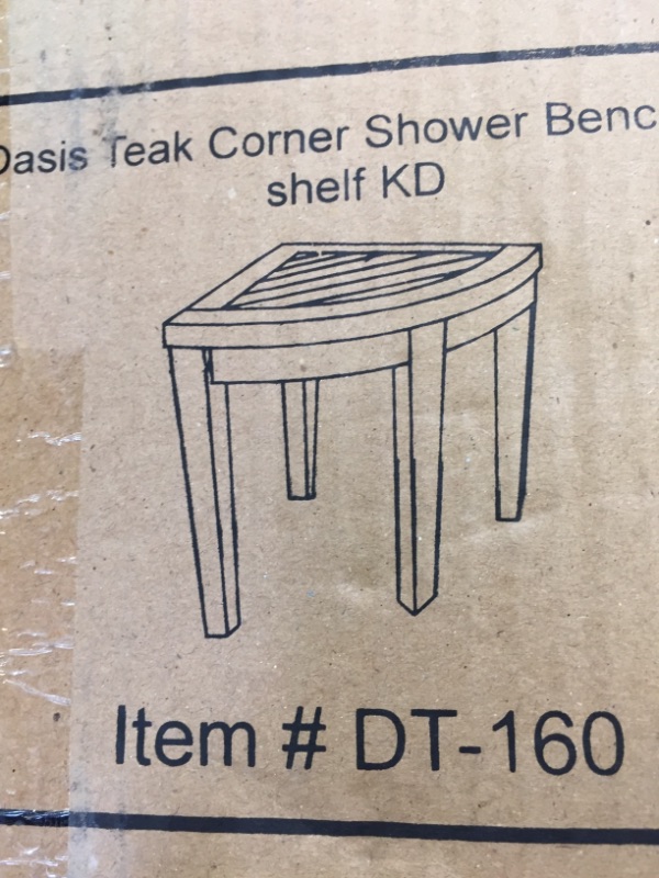 Photo 2 of 15.5" Corner Teak Shower Bench, The Original 15.5" Corner Teak Shower Bench, Dimensions: 15.5" x 15.5" x 18", Teak Shower Stool, Teak Shower Bench, Shower seat Teak, Teak Shower Stool