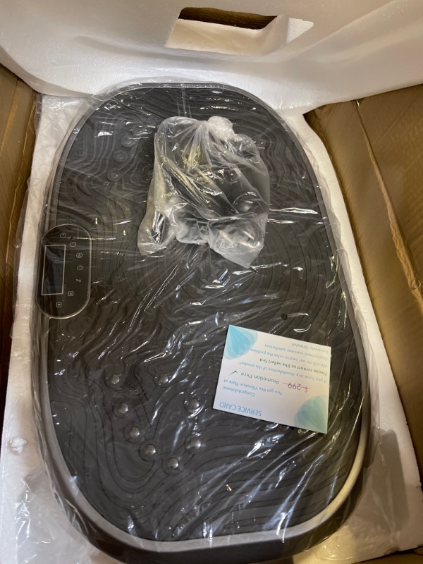 Photo 2 of AXV Vibration Plate Exercise Machine Whole Body Workout Vibrate Fitness Platform Lymphatic Drainage Machine for Weight Loss Shaping Toning Wellness Home Gyms Workout BOAT-GRAY