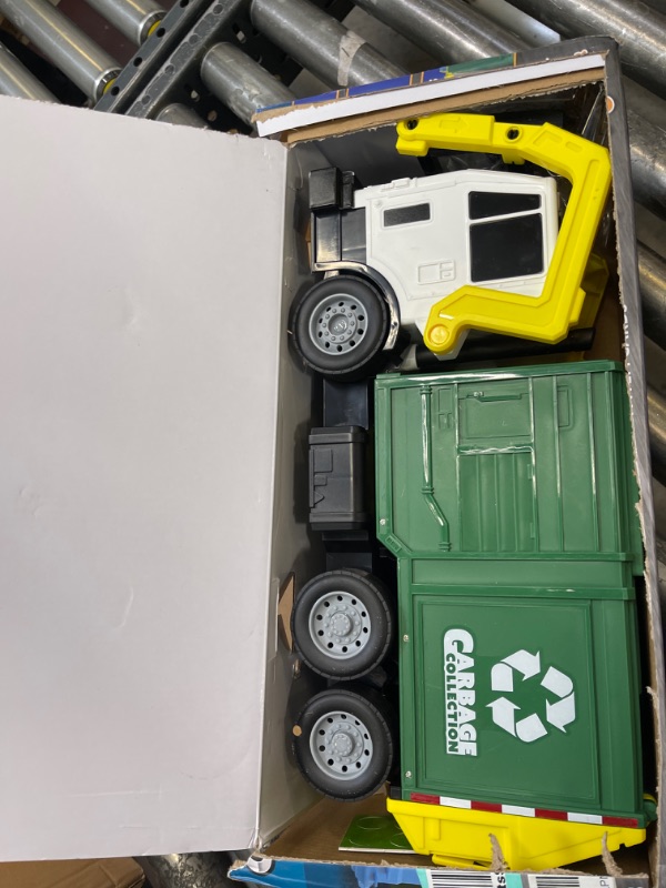 Photo 1 of JOYIN Toys for 3+ Yesrs Old Boys, 16" Large Garbage Truck Toy, Friction Powered Waste Management Garbage Truck with Lights and Sounds, Front Load Dumpster, Trash Bins with Trash Cards, Toddlers Gifts