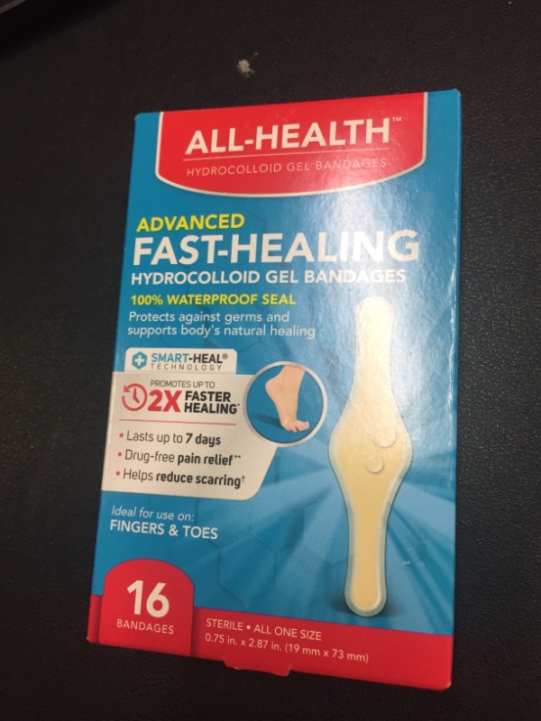 Photo 2 of All Health All Health Advanced Fast Healing Hydrocolloid Gel Bandages, Fingers & Toes, 16 ct | 2X Faster Healing for First Aid Blisters or Wound Care 16 Count (Pack of 1)