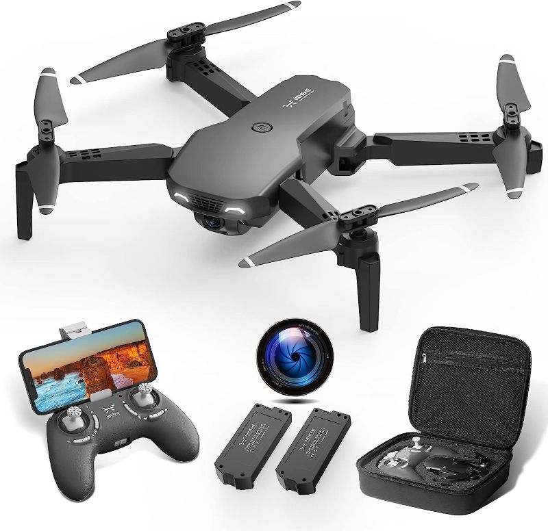 Photo 1 of NEHEME NH525 Plus Foldable Drones with 1080P HD Camera for Adults, RC Quadcopter WiFi FPV Live Video, Altitude Hold, Headless Mode, One Key Take Off for Kids Beginners with 2 Batteries and Carry Case
