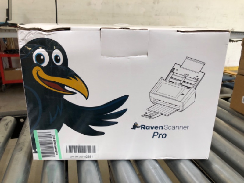 Photo 1 of Raven Pro Document Scanner - Huge Touchscreen, High Speed Color Duplex Feeder (ADF), Wireless Scan to Cloud, WiFi, Ethernet, USB, Home or Office Desktop White