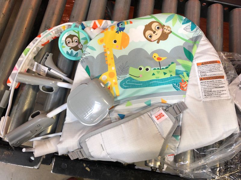 Photo 2 of Bright Starts Safari Fun 3-Point Harness Vibrating Baby Bouncer with Toy bar
