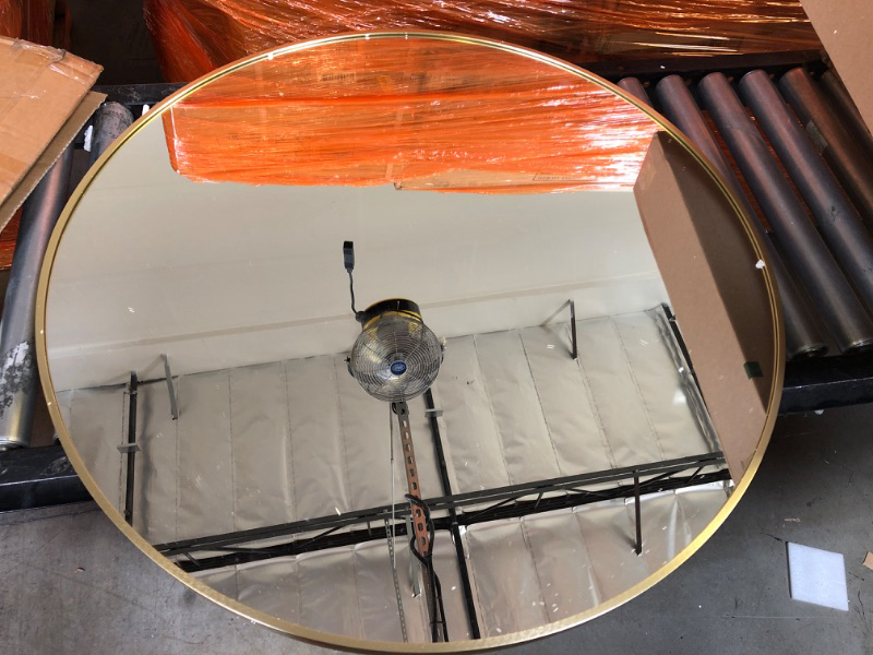 Photo 1 of 36" Gold Round Mirror