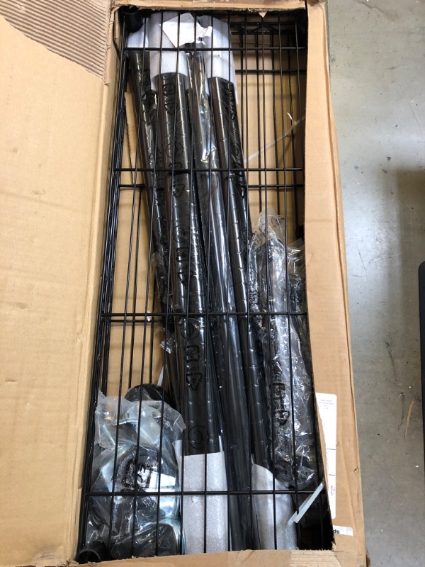 Photo 1 of Amazon Basics Adjustable, Double Hanging Rod Garment Rolling Closet Organizer Rack - Black, 72 inches Black Double Rod