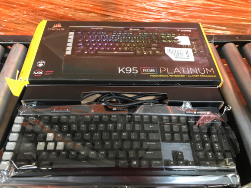 Photo 1 of Corsair K95 RGB PLATINUM Mechanical Gaming Keyboard, Cherry MX Brown, Backlit RGB LED, Black