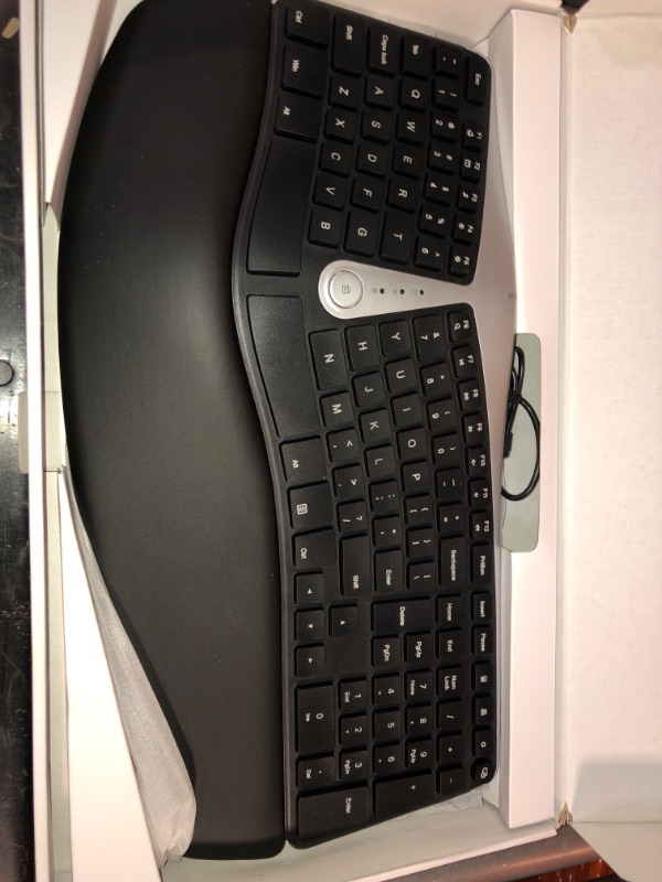 Photo 1 of Nulea Ergonomic Keyboard, Wired Split Keyboard with Pillowed Wrist and Palm Support, Featuring Dual USB Ports, Natural Typing Keyboard for Carpal Tunnel, Compatible with Windows/Mac
