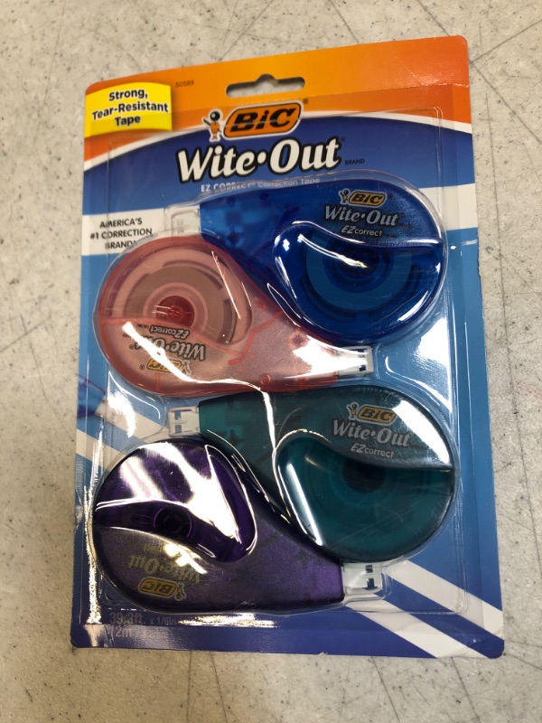 Photo 1 of BIC Wite-Out EZ Correct Correction Tape 4 Count 