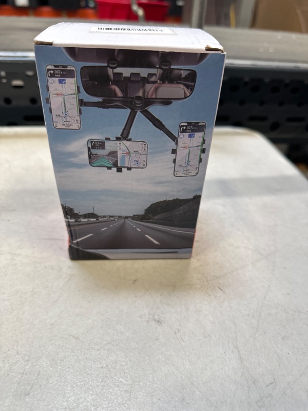 Photo 1 of 2022 Rearview Mirror Phone Holder for Car - Rotatable and Retractable Car Phone Holder, Multifunctional 360° Rear View Mirror Phone Holder Suitable for All Mobile Phones and All Car (Black 1PC)
