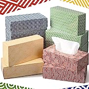 Photo 1 of 12 Pack Facial Tissues 2 Ply Flat Tissue Box Soft Facial Tissues Boxes Bulk for Home Bathroom Living Room Kitchen Office Car School, 130 Sheets Per Box, 1560 Sheets (Colorful Geometric Pattern)