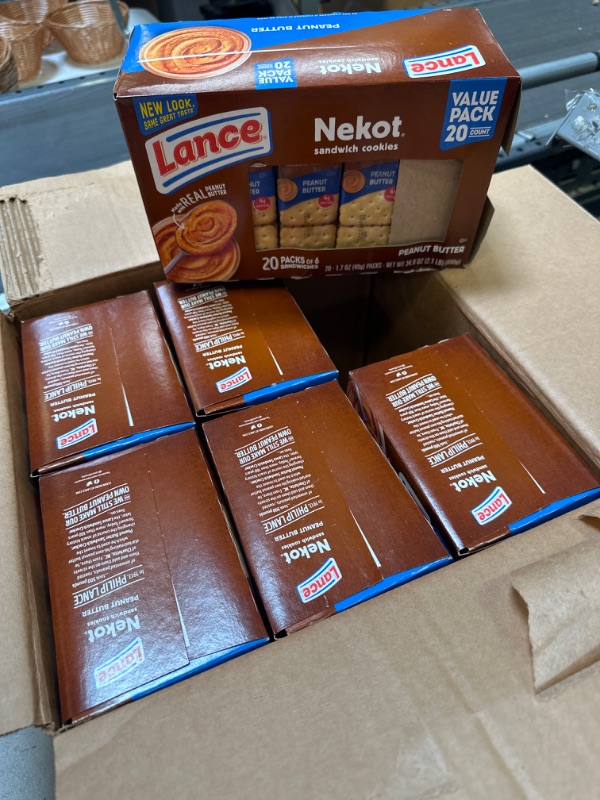 Photo 2 of 6PackLance Sandwich Cookies, Nekot Peanut Butter, Value Pack 20 Ct Box----exp date 05-2023