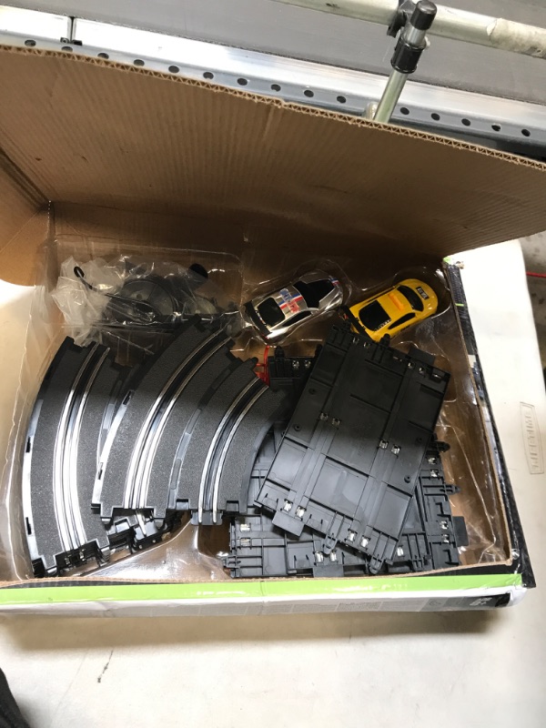 Photo 2 of Electric High-Speed Slot Car Race Track Sets ,1:43 Scale Dual Race Track with 2 Slot Cars and 2 Hand Controllers,Race Track for 6 7 8 9 10 11 12 Boys Girls