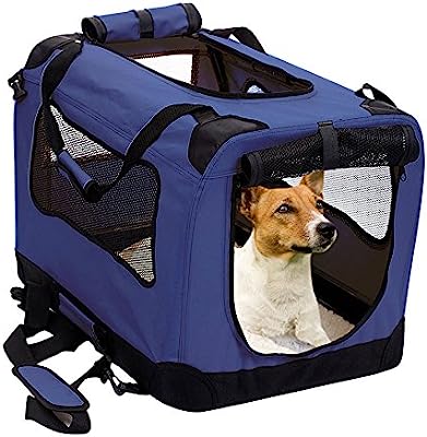 Photo 1 of 2PET Folding Soft Dog Crate for Indoor, Travel, Training for Pets up to 15 lbs Small 20 Inches Beige Medium 24in Biscuit BLUE