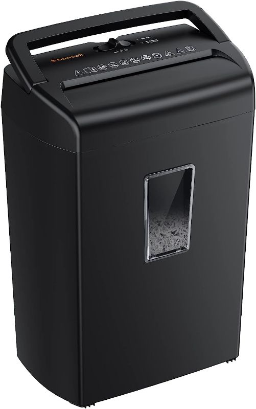 Photo 1 of Bonsaii 10-Sheet Cross Cut Paper Shredder, 5.5 Gal Home Office Heavy Duty Shredder for Credit Card, Staple, Clip with Transparent Window(C209-D)
n Black