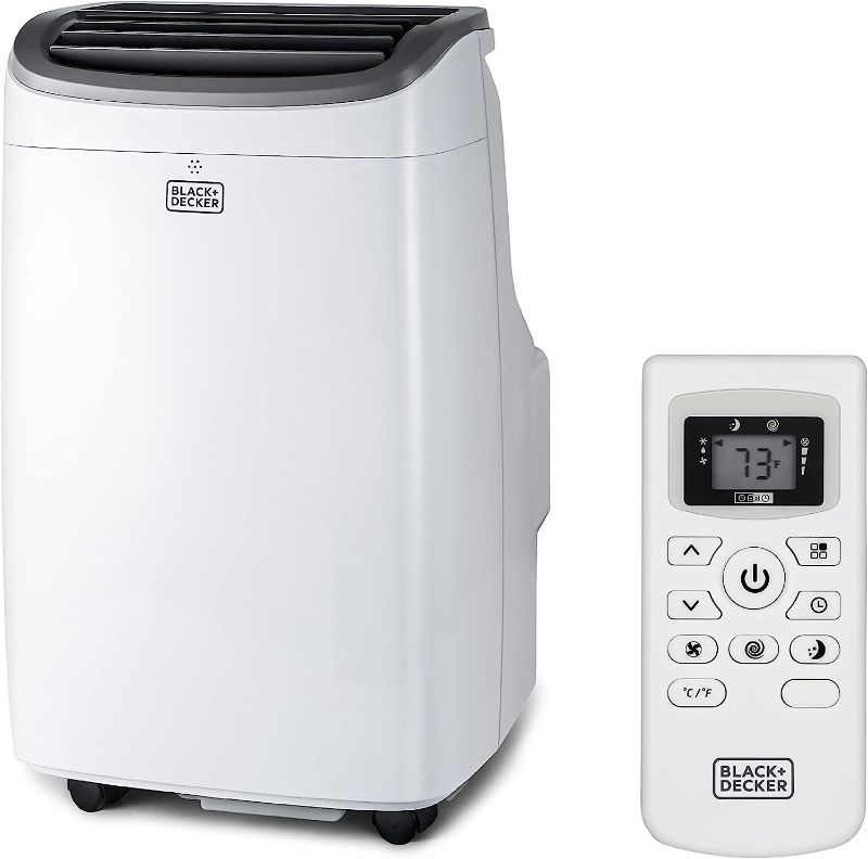 Photo 1 of BLACK+DECKER 8,000 BTU Portable Air Conditioner up to 350 Sq. with Remote Control, White
