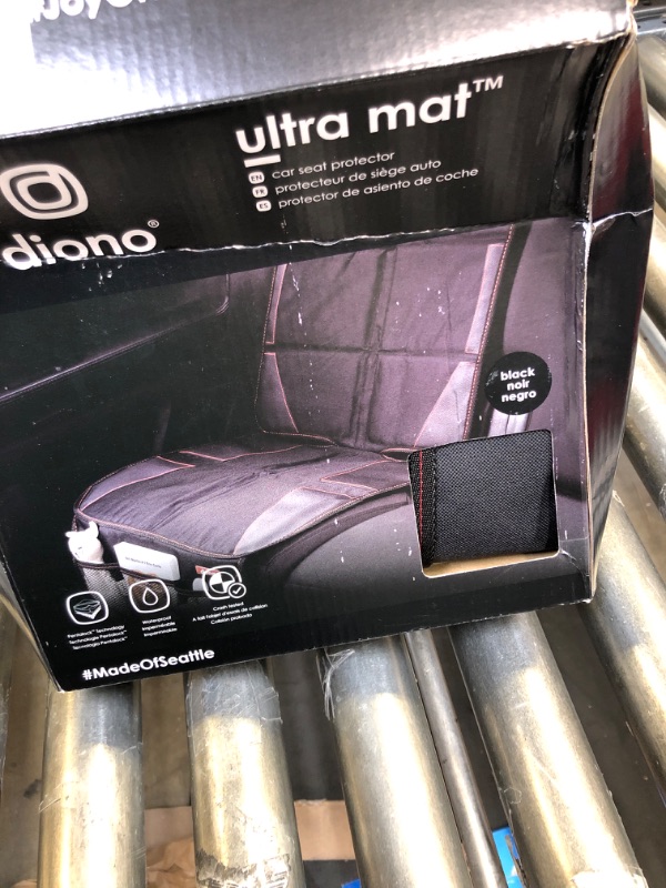 Photo 3 of Diono Ultra Mat Complete Back Seat Upholstery Protection from Child Car Seats and Pets, Crash Tested, Premium Ultra Thick Padding, Durable, Water Resistant, Anti-Slip, 3 Mesh Storage Pockets Single