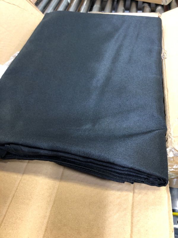 Photo 2 of 20inch Round Tablecloth Polyester Table Cloth?Stain Resistant and Wrinkle Polyester Dining Table Cover for Kitchen Dinning Party Wedding Rectangular Tabletop Buffet Decoration(Black) 10 Pack 120Round Black