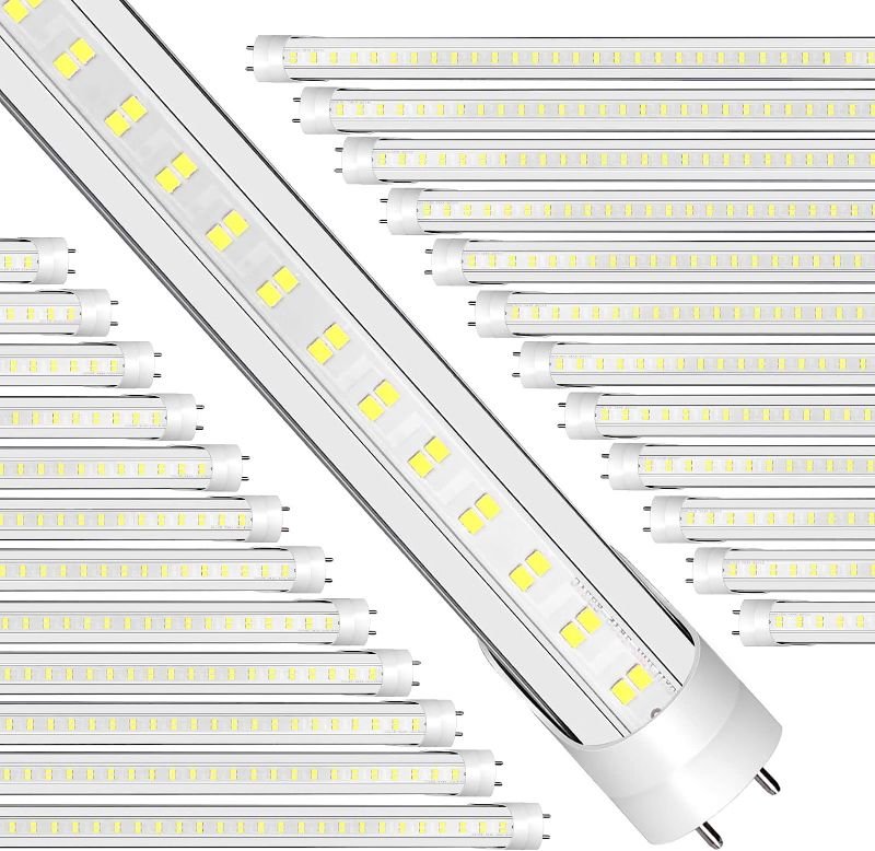 Photo 1 of  Led Tube Lights 4ft, 28W 5000K 4000lm Daylight LED Tube Light T10 T12 Replacement Dual Ended Power Clear Lens 