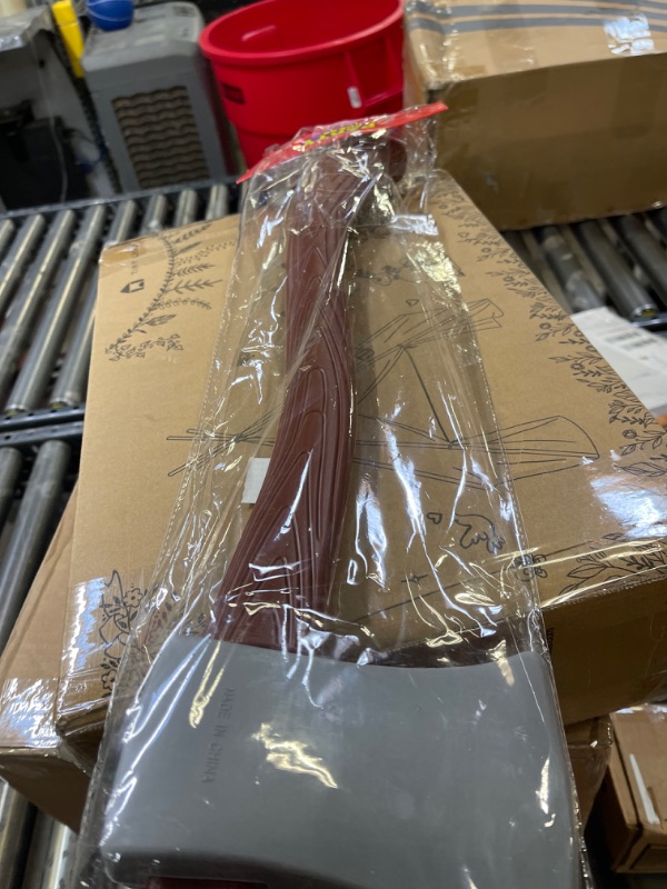 Photo 1 of 24" Brown & Silver Tone Plastic Lumberjack Axe Hatchet