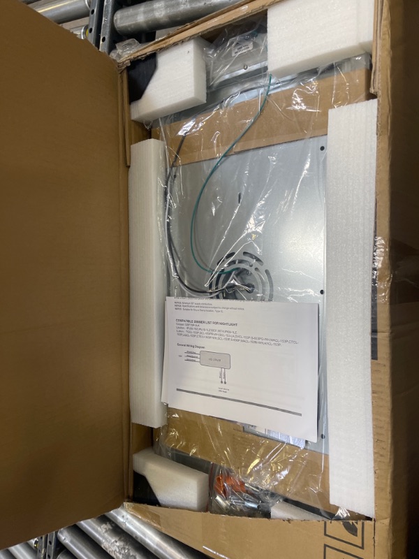 Photo 1 of 1x2 FT 3CCT LED Flat Panel Flush Mount Light with Night Light, ORB, 2500LM, 25W, 3000/4000/5000K Selectable, Dimmable Ultra Slim Edge-Lit Built-in Driver Surface Mount Ceiling Light for Kitchen 2 Pack Orb 1x2 FT