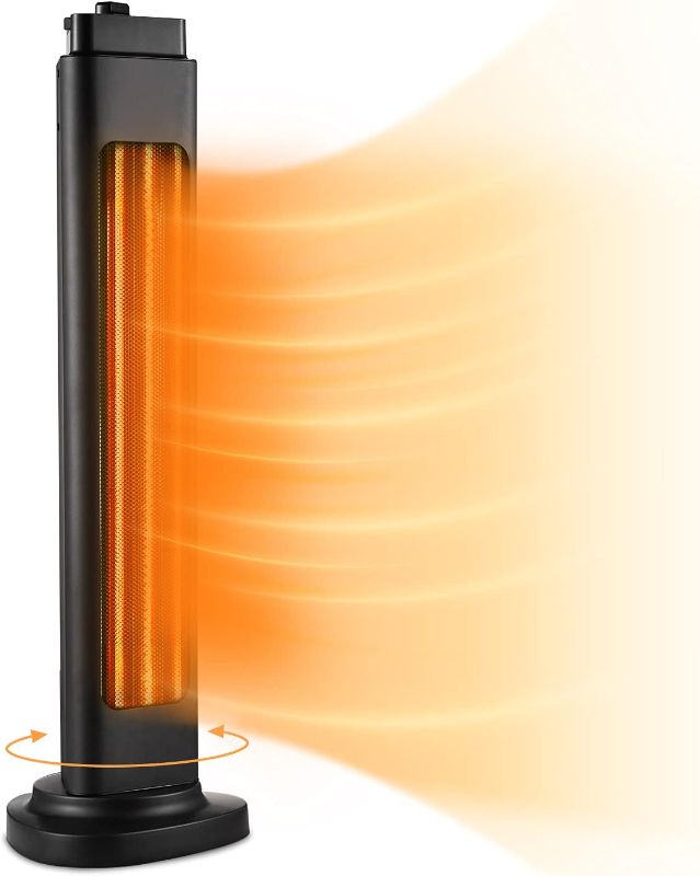 Photo 1 of 1500W Space Heater, 3S Fast Patio Heater for Outdoor Use, heater with 4 Adjustable Modes, 90°Oscillation Large Space Heater for Indoor Use with Overheat & Tip-over Protection, Infrared Heater garage
