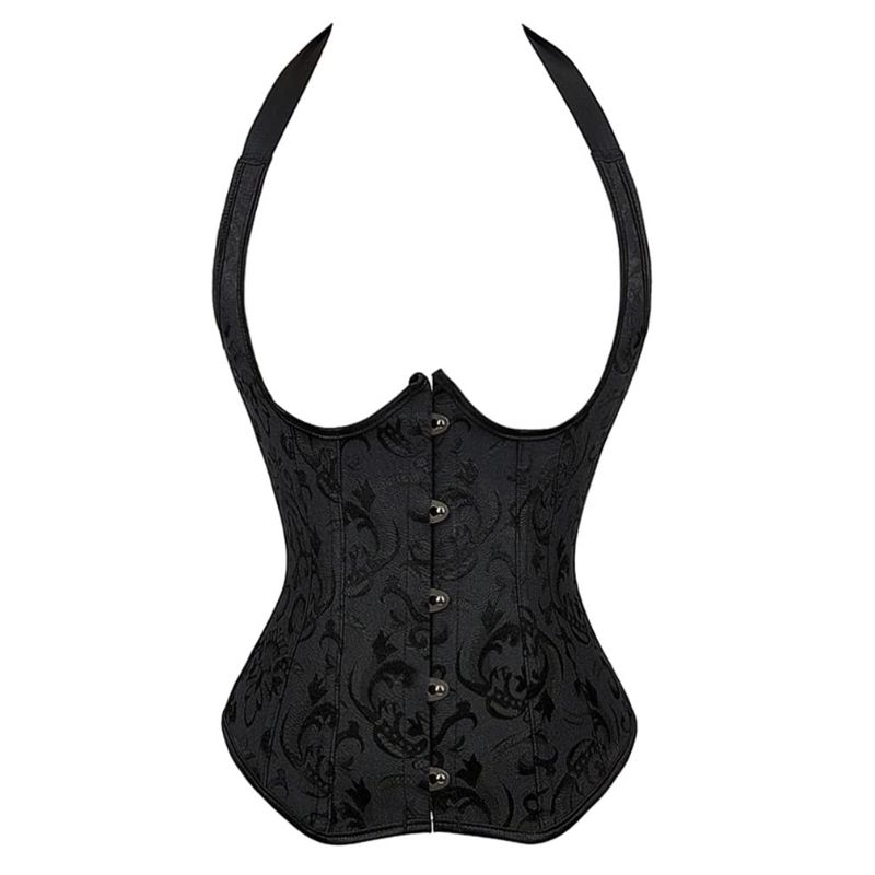 Photo 1 of Haorugut Steampunk 3X-Large Underbust Corset with Straps Pirate Corset Vest Women Gothic Vest 3X-Large 6726 Black