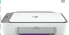 Photo 1 of HP DeskJet 2755e Wireless Color All-in-One Printer with bonus 6 months Instant Ink (26K67A), white