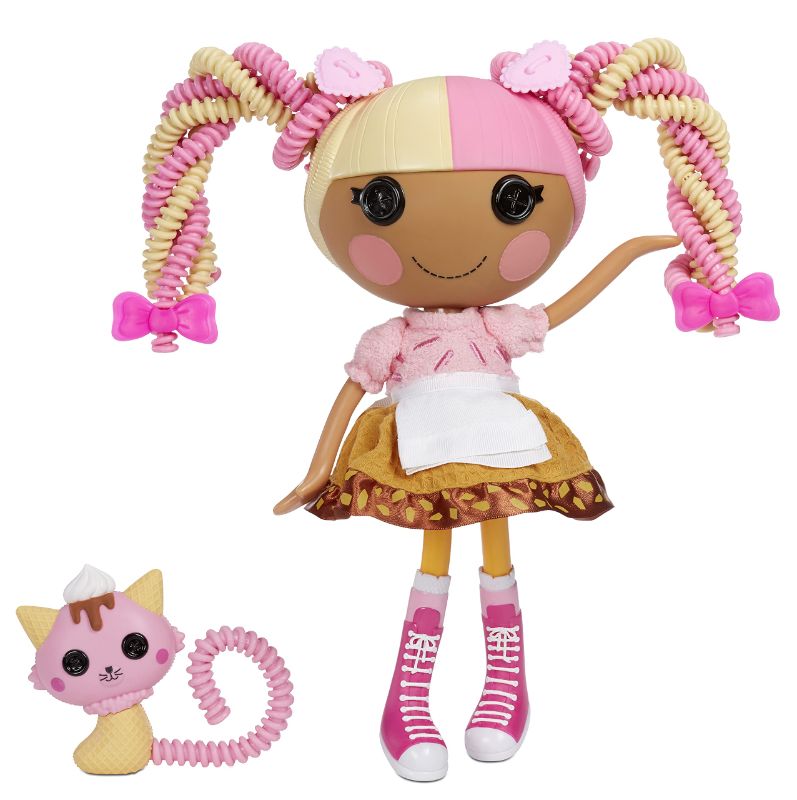 Photo 1 of Lalaloopsy Silly Hair Doll- Scoops Waffle Cone Doll and Pet Cat, 13" Ice Cream Multicolor Hair Styling Doll & 11 Accessories, Salon Playset- Kids Gifts, Toys for Girls Ages 3 4 5+ to 103 Years Old