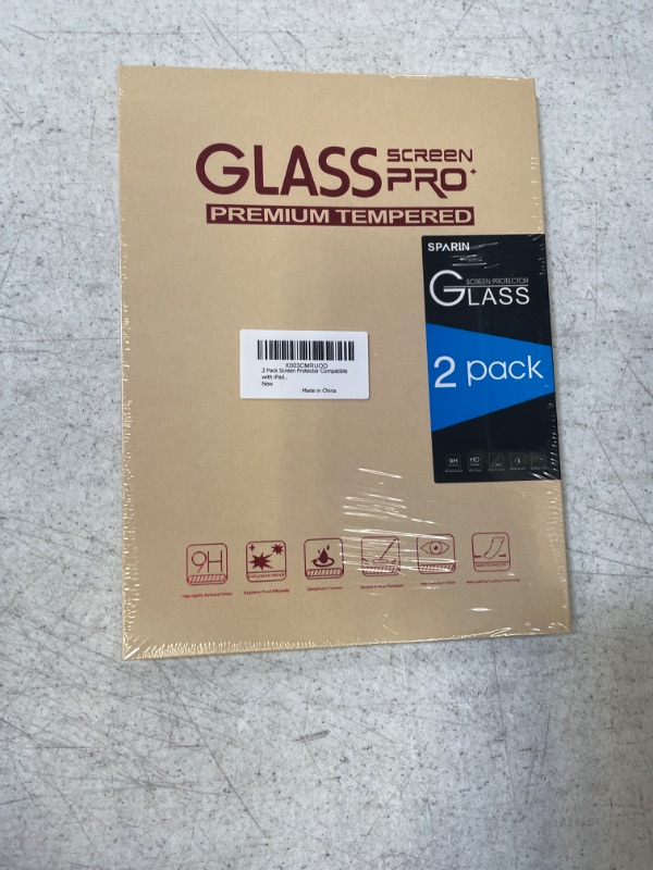 Photo 1 of 2 Pack SPARIN Screen Protector Compatible with iPad 10th Generation 10.9 Inch, Anti-Scratch Tempered Glass Compatible for iPad 10 (2022 released)