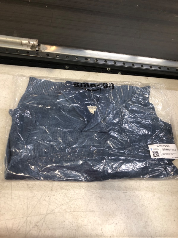 Photo 1 of Goodthreads Men's Soft Cotton Shawl Sweater Large Washed Blue