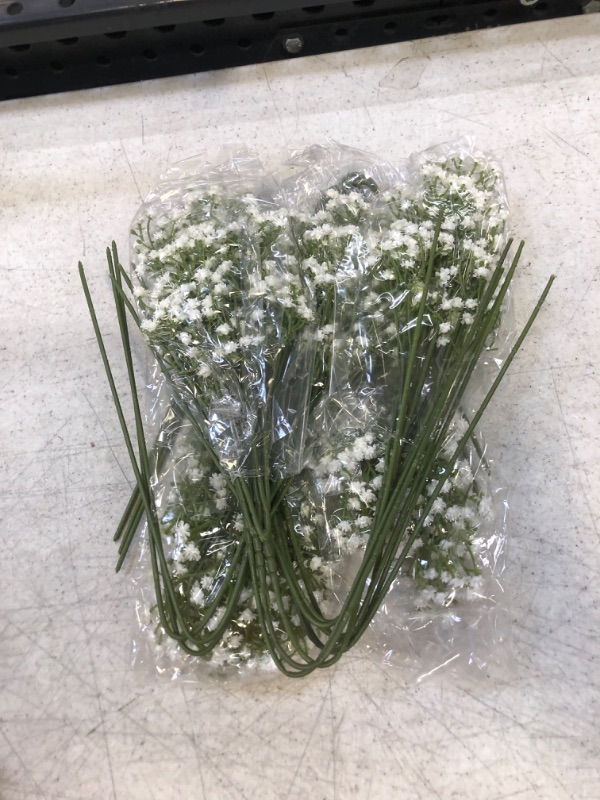 Photo 2 of 20 Pcs Babys Breath Artificial Flowers, Gypsophila Real Touch Flowers for Wedding Party Home Garden Decoration