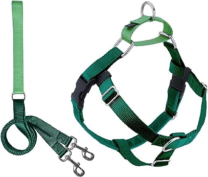 Photo 1 of 2 Hounds Design Freedom No Pull Dog Harness | Adjustable Gentle Comfortable Control for Easy Dog Walking |for Small Medium and Large Dogs | Made in USA | Leash Included | 5/8" SM Kelly Green