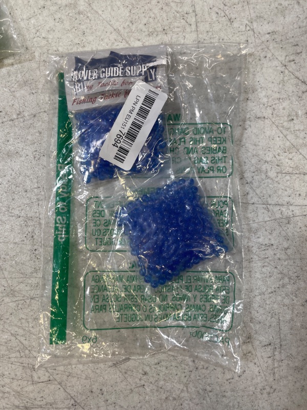 Photo 2 of 2 PACKS ---- River Guide Supply Round Acrylic Plastic Beads - Made in USA 6mm Translucent Blue