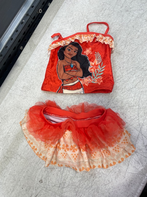 Photo 2 of Disney Moana Girls Tankini Top and Skirt Toddler to Big Kid 4T