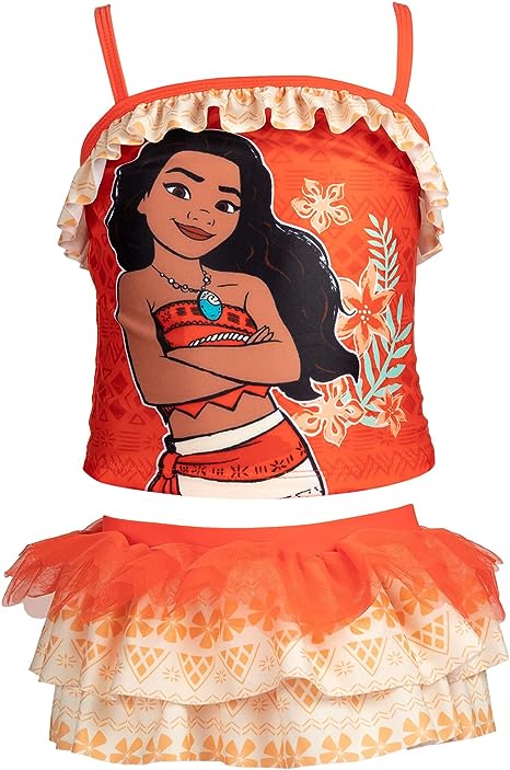 Photo 1 of Disney Moana Girls Tankini Top and Skirt Toddler to Big Kid 4T