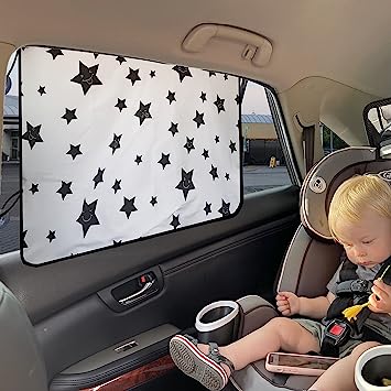 Photo 1 of EcoNour Magnetic Car Side Window Sun Shade for Baby | Car Sun Shade for Window with Heat, Glare & UV Protection | Baby Car Window Shades Ensures Privacy Protection | 1 Piece (26 x 19 Inches)